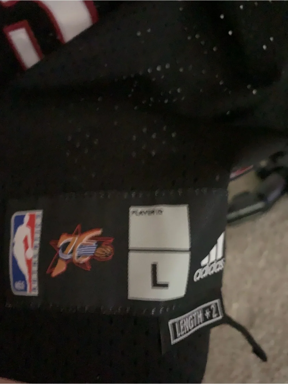 Adidas Philadelphia 76ers Black Allen Iverson Vintage #3 NBA Jersey Oakwood
